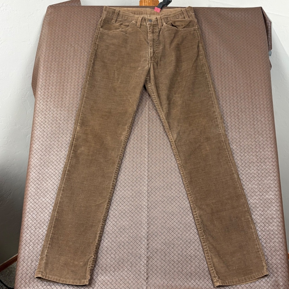 Vintage 80s Levis 519 Corduroy Pants Brown Made in USA 1987 Mens 33x34 Straight